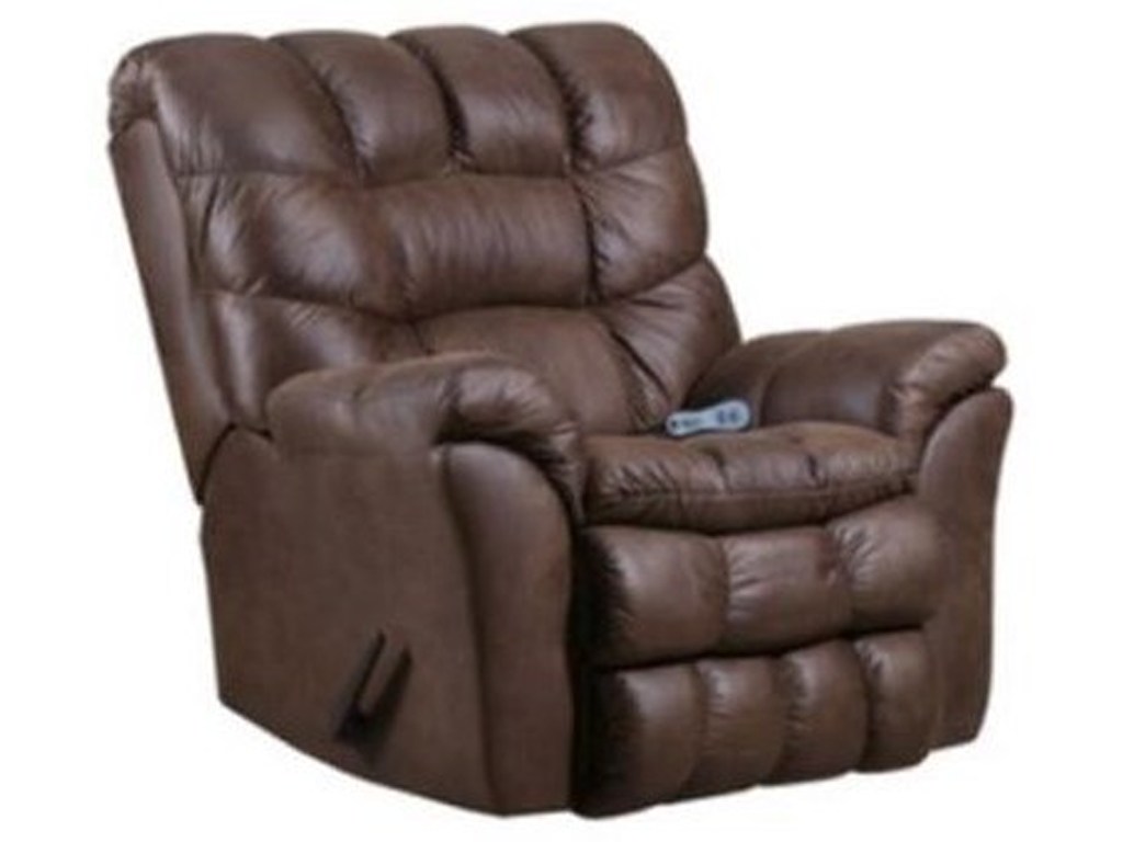 Simmons U678 Tobacco Recliner With Heat And Massage Mattress And