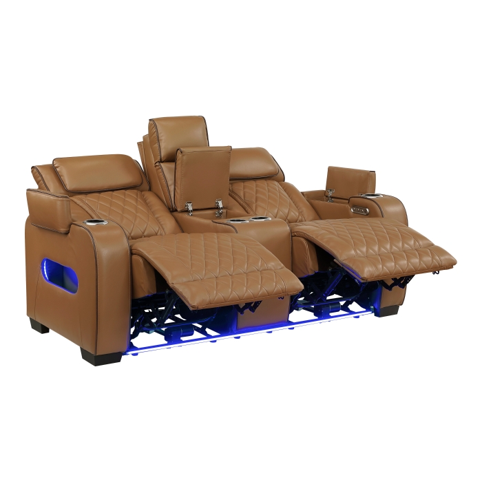9516BRW Sofa and Love Seat - Image 2